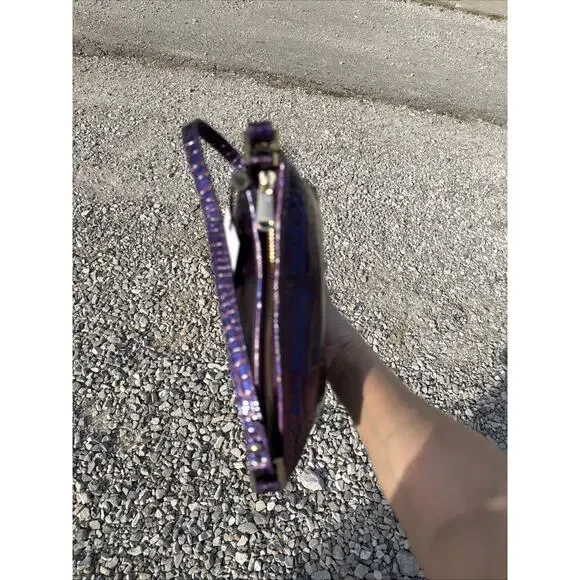 NWT Brahmin Melbourne Collection Lorelei Purple Acro Leather Shoulder Bag - Picture 8 of 16